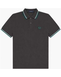 Fred Perry - Twin Tipped Polo Shirt Anchor/Light Ice/Sport - Lyst