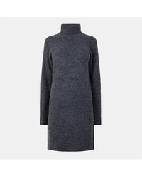 Pieces - Knit Turtleneck Long Sleeve Mini Sweater Dress - Lyst