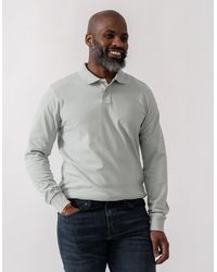 BOSS - Boss Passerby Long Sleeve Stretch-Cotton Polo Shirt With Logo Patch - Lyst
