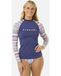 Rip Curl - Rip Curl San Carlos Upf Long Sleeve Rash Vest - Lyst