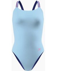 Speedo - Ladies Solid V-Cut Comfort One Piece Swimsuit - Lyst