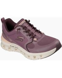Skechers - Glide-Step Pro Textile Plum Mesh/Synthetic/Peach Trim Trainers - Lyst