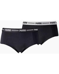 PUMA - 2-Pack Striped Logo Mid-Rise Mini Shorts - Lyst