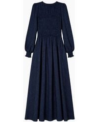 Ro&zo - Petite Check Shirred Bodice Dress - Lyst