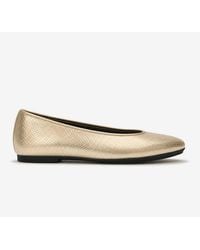 Fitflop - Delicato Snake Metallic Ballerina Shoes Platino - Lyst