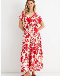 Gini London - Floral Elastic Waist Maxi Dress - Lyst