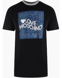 Love Moschino - Paisley Print Logo T-Shirt - Lyst