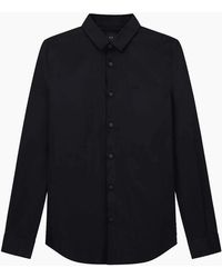 ARMANI EXCHANGE - Embroidered Logo Button Up Shirt - Lyst