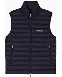 ARMANI EXCHANGE - Full Zip Fine Padded Gilet - Lyst