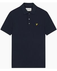 Lyle & Scott - Lyle & Scott Branded Chest Logo Dark Polo Shirt - Lyst