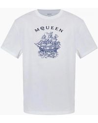 McQueen - Ship Tattoo T-Shirt - Lyst