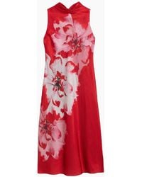 Ted Baker - Aliara Printed Cowl Neck Midi Slip Dress - Lyst