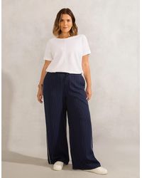 Live Unlimited London - Petite Pinstripe Wide Leg Trouser - Lyst