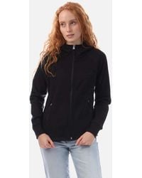 DKNY - Embellished Logo Fitted Full Zip Hooded - Lyst
