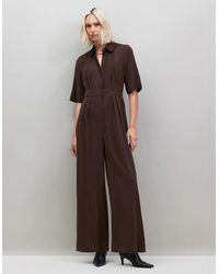 Ro&zo - Chocolate Tailored Jumpsuit - Lyst