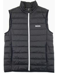 BOSS - V Thor Logo Detail Water Repellent Gilet 002 - Lyst
