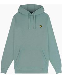Lyle & Scott - Lyle & Scott Brand Logo Slate Hoodie - Lyst
