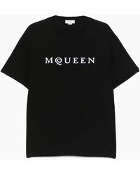 McQueen - Flocked Logo T-Shirt - Lyst