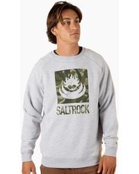 Saltrock - Camo Leaf Flame Graphic Sweatshirt - Lyst