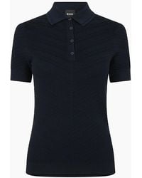 BOSS - Collared Neck Short Sleeve Jersey Polo Shirt - Lyst