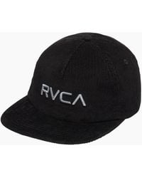 RVCA - Big Logo Cord Snapback Baseball Cap - Lyst