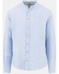 Fynch-Hatton - Stand Collar Pure Linen Shirt New Breeze - Lyst