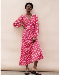 Ro&zo - Carnation Ditsy Print Tie Back Dress - Lyst