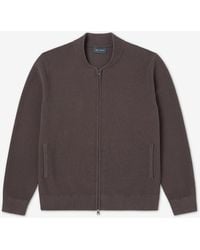 Oliver Sweeney - Knitted Cotton Baseball Jacket - Lyst