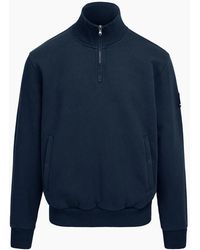 Sandbanks - Badge Logo Quarter Zip Sweatshirt - Lyst