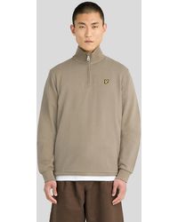 Lyle & Scott - Cotton Loopback 1/4 Zip Sweatshirt - Lyst
