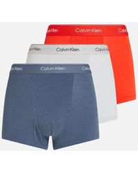 Calvin Klein - 3-Pack Icon Cotton Stretch Relaxed Fit Boxer Trunks, Vintage Micro Chip Molten - Lyst