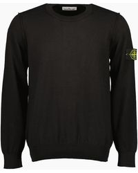 Stone Island - Soft Organic Cotton Crewneck Knit - Lyst