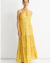 Gini London - Animal Jacquard Halter Neck Maxi Dress - Lyst
