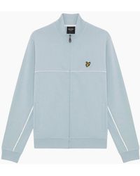 Lyle & Scott - Lyle & Scott Piped Full Zip Opal Track Top - Lyst