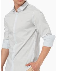 ARMANI EXCHANGE - Print Logo Button Up Light Shirt - Lyst