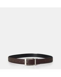 Ted Baker - Leather Pin Buckle Belt With Logo - Lyst