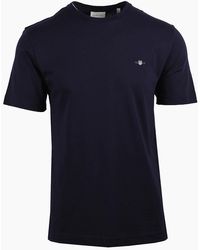 GANT - Reg Shield Ss T-Shirt Evening - Lyst