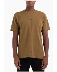Replay - Plain Crew Neck T Shirt Khaki - Lyst