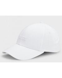 BOSS - Boss Zed Cotton-Twill Six-Panel Cap With Embroidered Logo Nos - Lyst