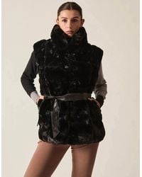James Lakeland - Faux-Fur Belted Gilet - Lyst