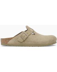 Birkenstock Boston - Suede Sandals - Lyst