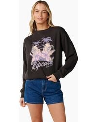 Rip Curl - Rip Curl Party Wave Graphic Print Sweatshirt - Lyst