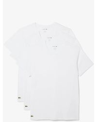 Lacoste - 3-Pack Cotton Crew Neck T-Shirts - Lyst