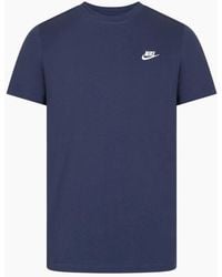 Nike - Core T Shirts Sportswear Club Swoosh Embroidered Futura Logo Tee - Lyst