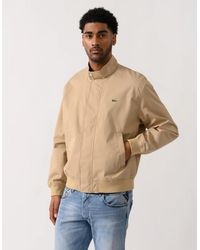 Lacoste - Lightweight Water-Repellent Twill Harrington Jacket - Lyst