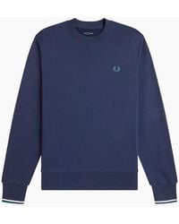 Fred Perry - Crew Neck Sweatshirt - Lyst