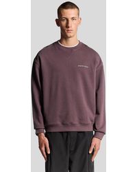 Lyle & Scott - Script Brushback Fleece Sweatshirt - Lyst