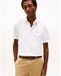 Tommy Hilfiger - Core Flex Poplin Solid Short Sleeve Shirt - Lyst