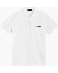 DSquared² - Logo Print Piqué Polo Shirt - Lyst