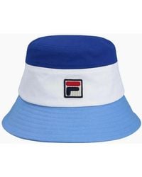 Fila - Marco Tri Colour Heritage Logo Bucket Hat Frozen Fjord/Gardenia - Lyst